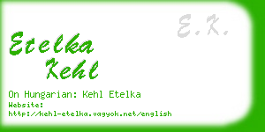 etelka kehl business card